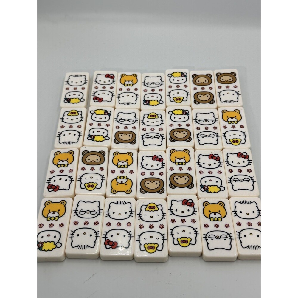 Hello Kitty & Friends Dominoes 28 Tiles Game Set Sanrio Cartoon Characters